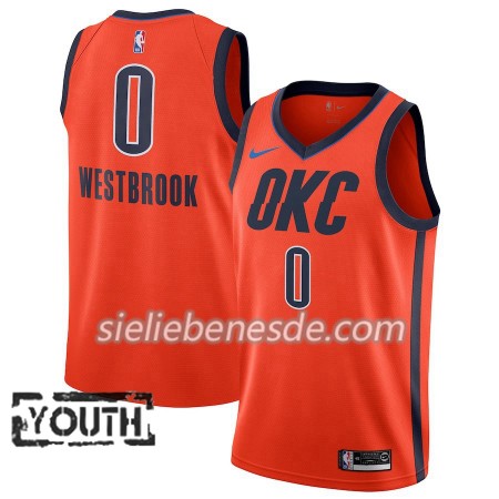 Kinder NBA Oklahoma City Thunder Trikot Russell Westbrook 0 2018-19 Nike Orange Swingman